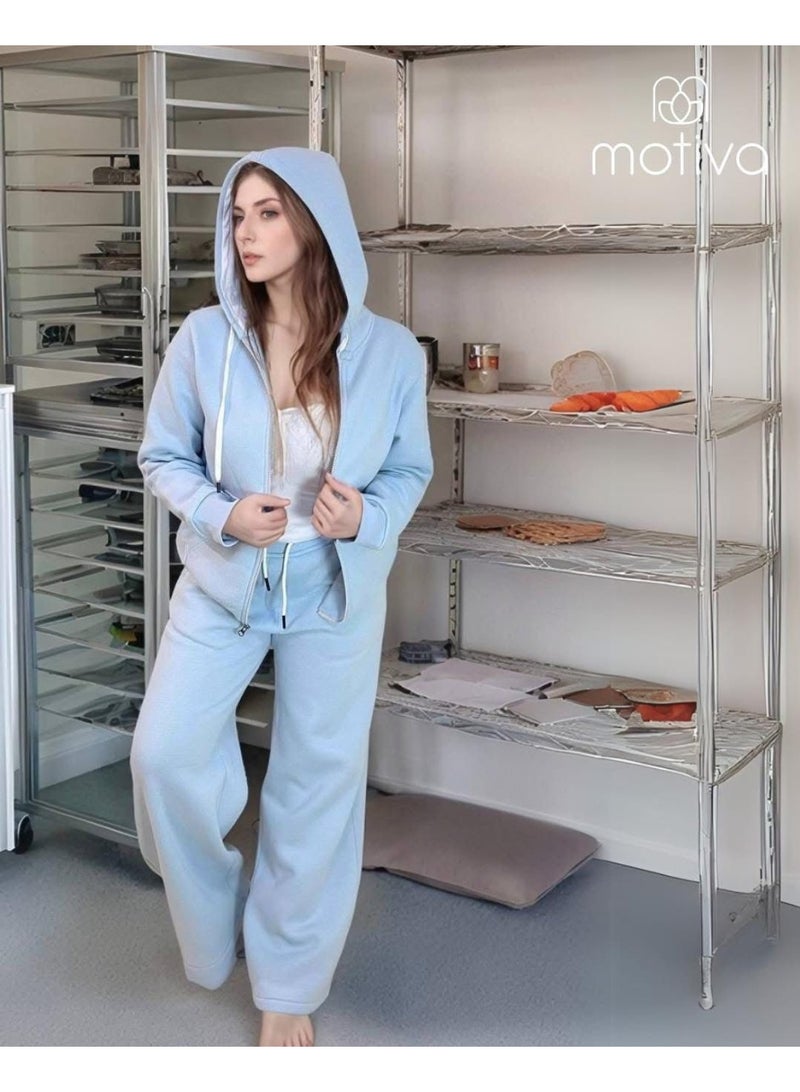 Casual Set For Ladies from Motiva-Baby blue